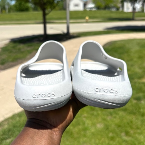 Crocs Mellow Recovery‎ Slides Unisex Size M8 W10 Comfort Sandals Color Bone main image 6